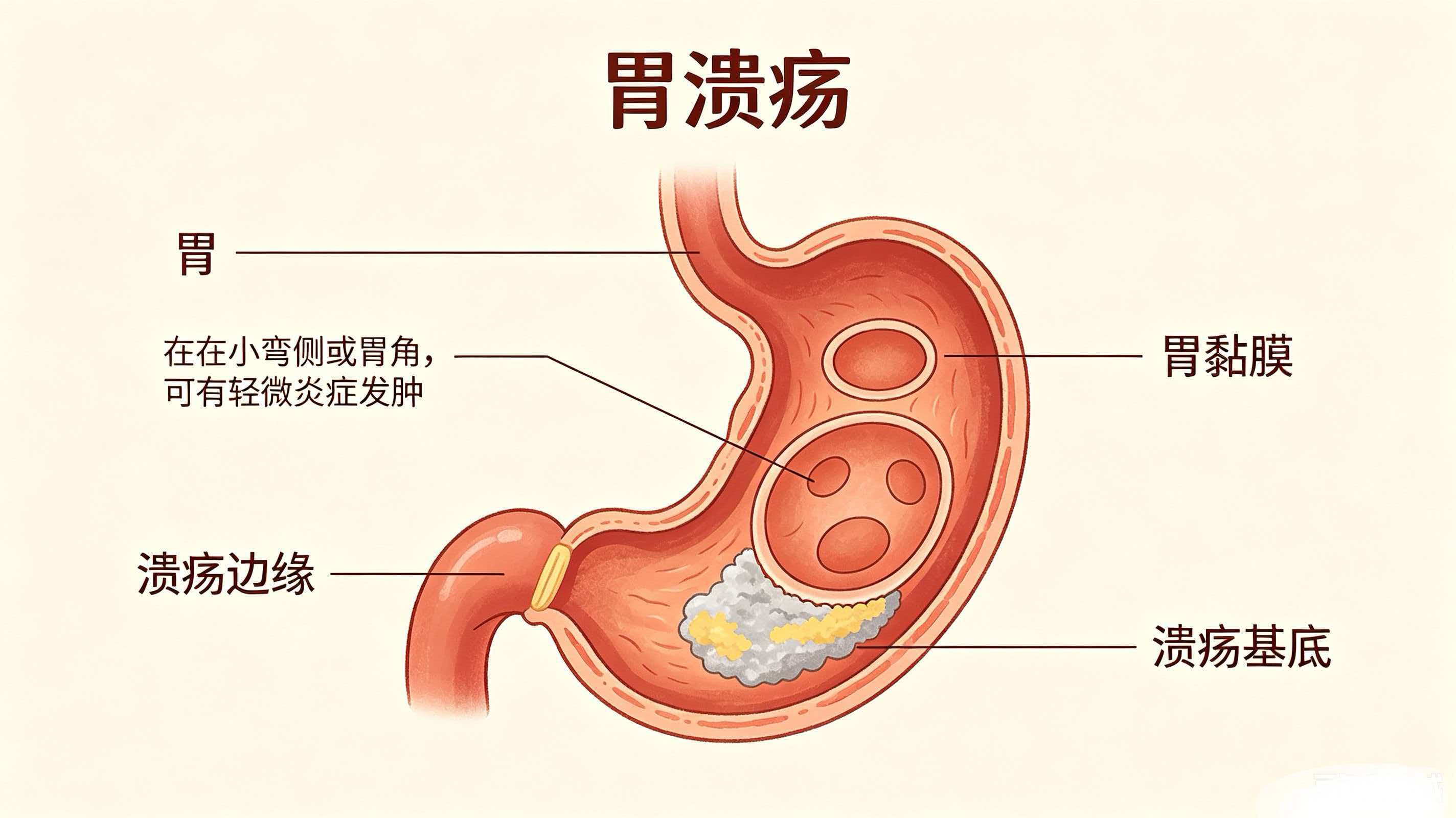 胃溃疡:别让胃黏膜“千疮百孔”