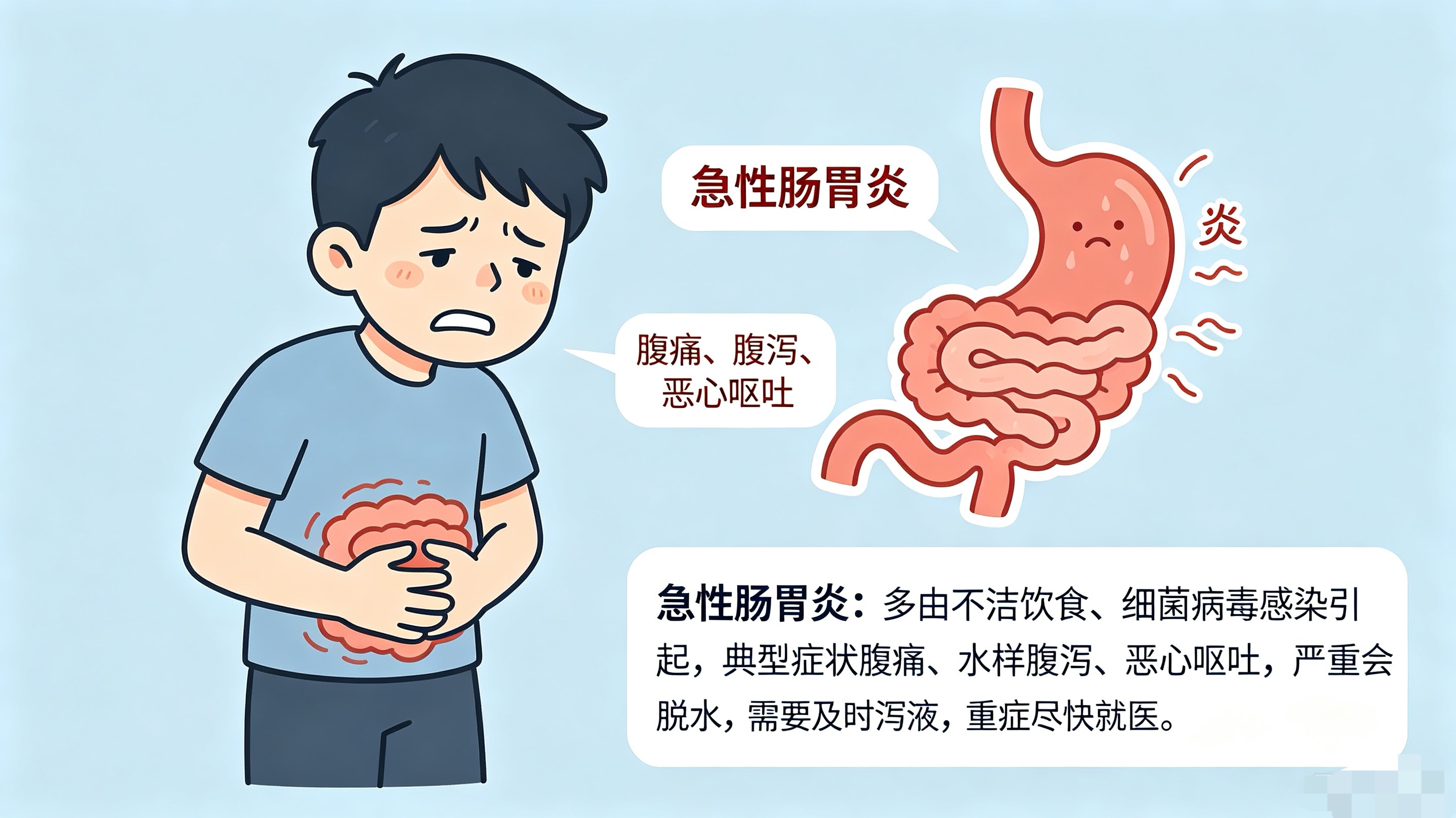 急性肠胃炎发作,千万别做这3件事